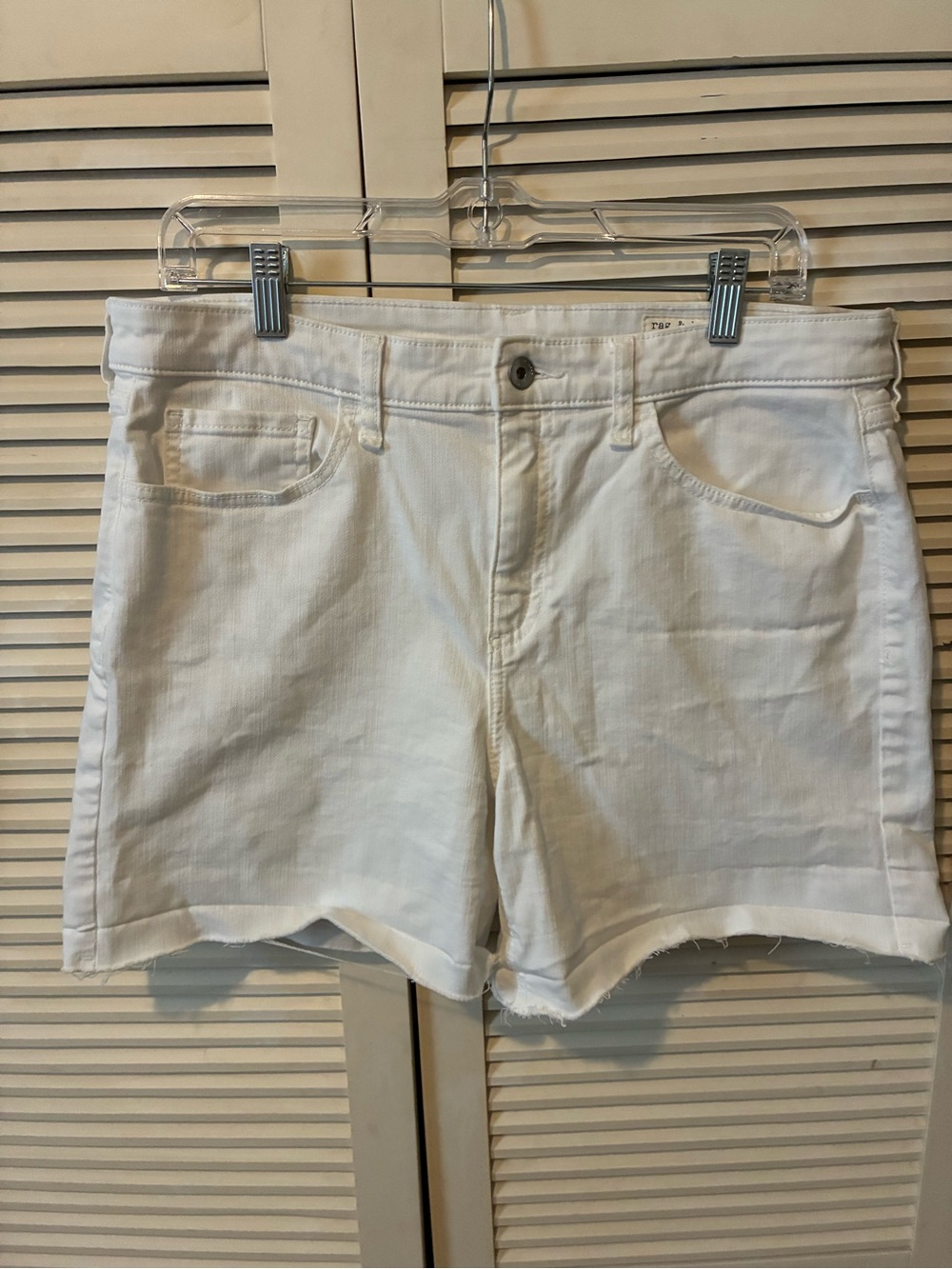 rag & bone White denim Cutoff Shorts
